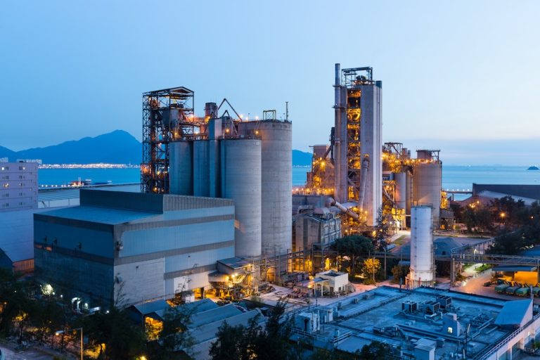 Cement Plant during sunset