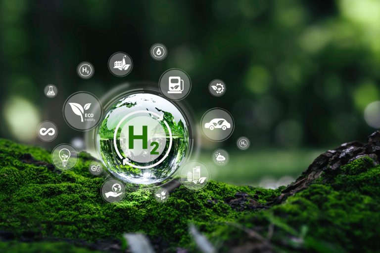 Illustration of hydrogen as clean energy source